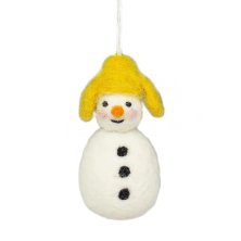 A WORLD OF CRAFT HÄNGE SNOWMAN YELLOW CAP TOVAD ULL