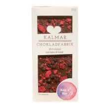 KALMAR CHOKLADFABRIK RASP 'N' BLUE CHOKLAD HALLON & BLÅBÄR eko