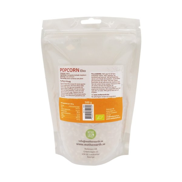 MOTHER EARTH POPCORN KÄRNOR eko