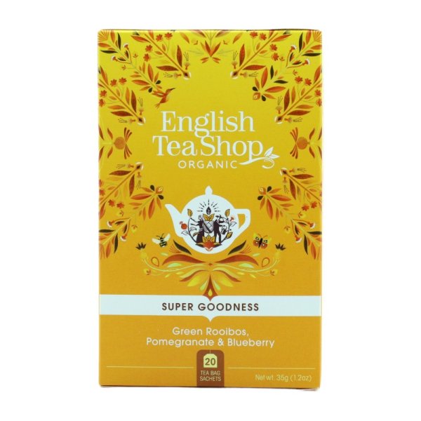 ENGLISH TEA SHOP GRÖN ROOIBOS, GRANATÄPPLE & BLÅBÄR eko
