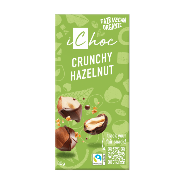 ICHOC CRUNCHY HAZELNUT VEGAN eko