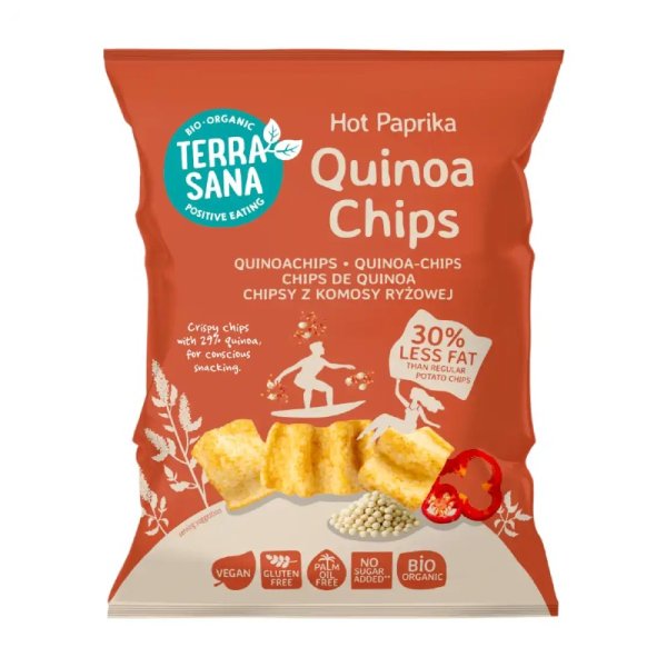 TERRASANA QUINOACHIPS HOT PAPRIKA eko