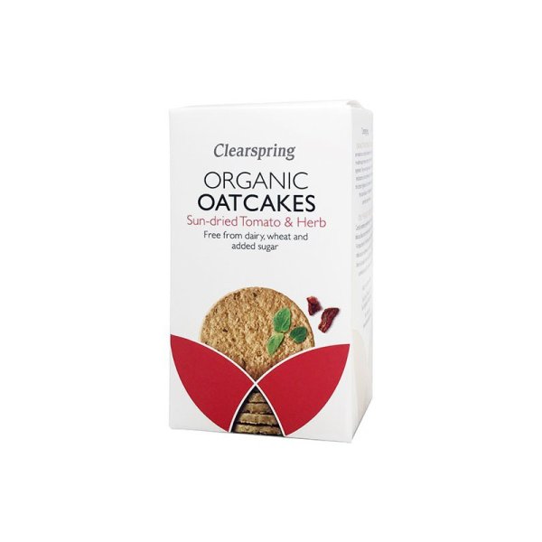 CLEARSPRING ORGANIC OATCAKES SUN-DRIED TOMATO & HERB
