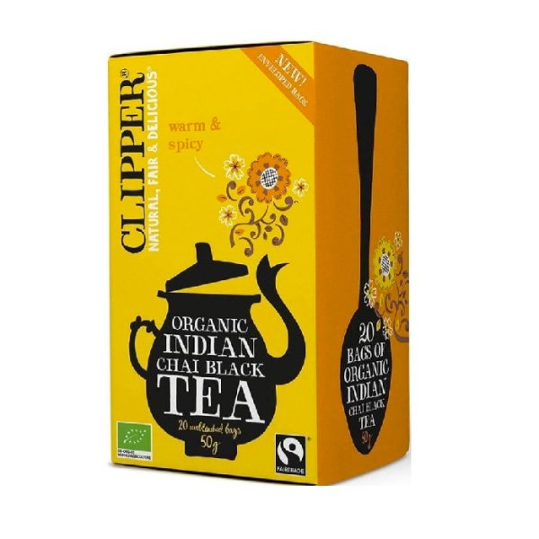 CLIPPER ORGANIC INDIAN CHAI BLACK TEA