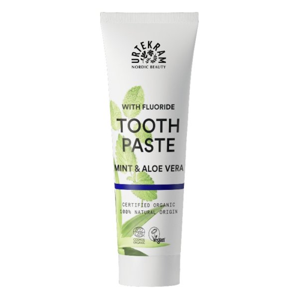 URTEKRAM TANDKRÄM MINT & ALOE VERA MED FLUOR