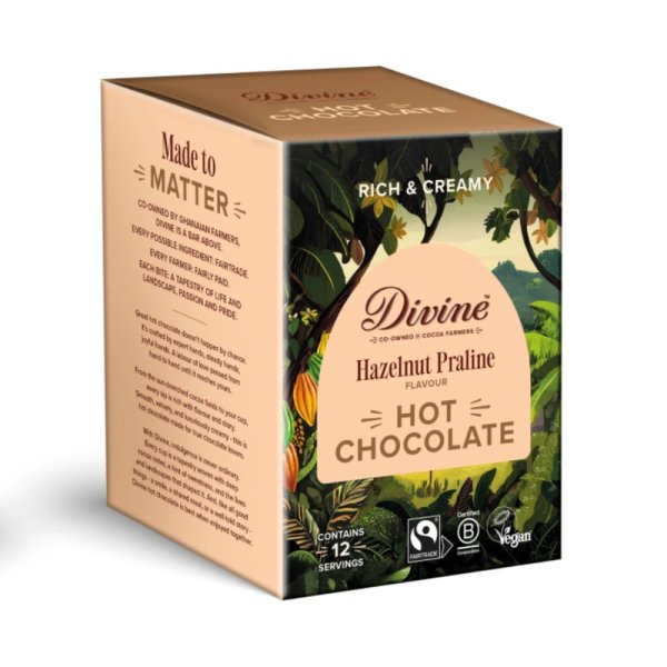 DIVINE VARM CHOKLAD HASSELNÖT-PRALIN 