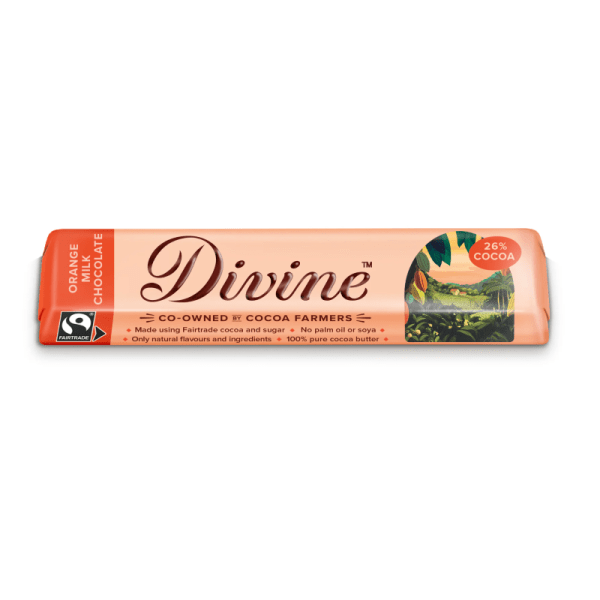 DIVINE MJÖLKCHOKLAD APELSIN ORANGE 