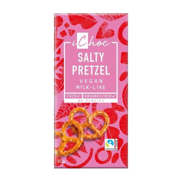 ICHOC SALTY PRETZEL VEGAN 80G