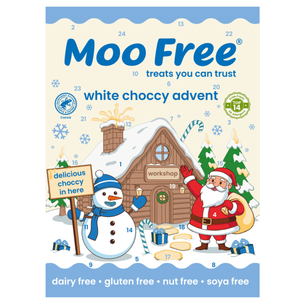 Moo Free Adventskalender vit choklad