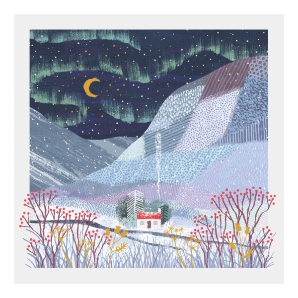 KORT MED KUVERT NORTHERN LIGHTS OVER THE ISLES