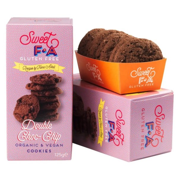 SWEET F.A GLUTENFRIA KAKOR DOUBLE CHOCOLATE CHIP eko
