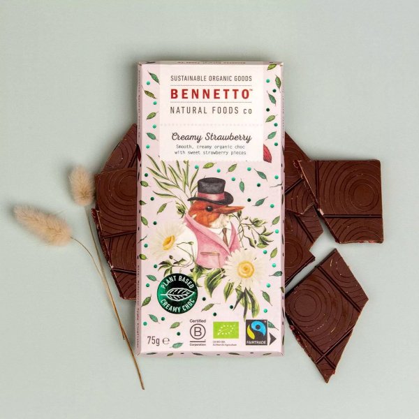 BENNETTO CHOKLAD CREAMY STRAWBERRY eko